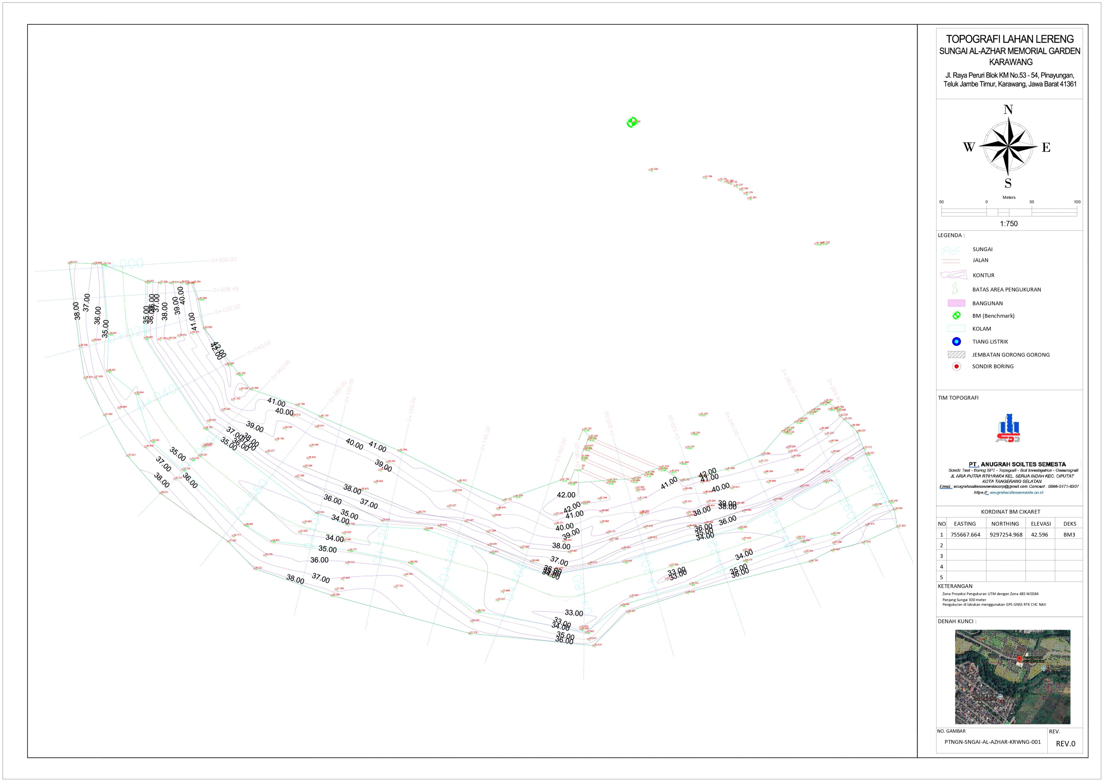 Perencanaan cut and fill berdasarkan hasil survey topografi